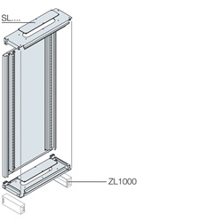 Fondo, tetto e base per struttura da pavim. 24 mod. DIN L=600mm 2000x195mm (HxP)