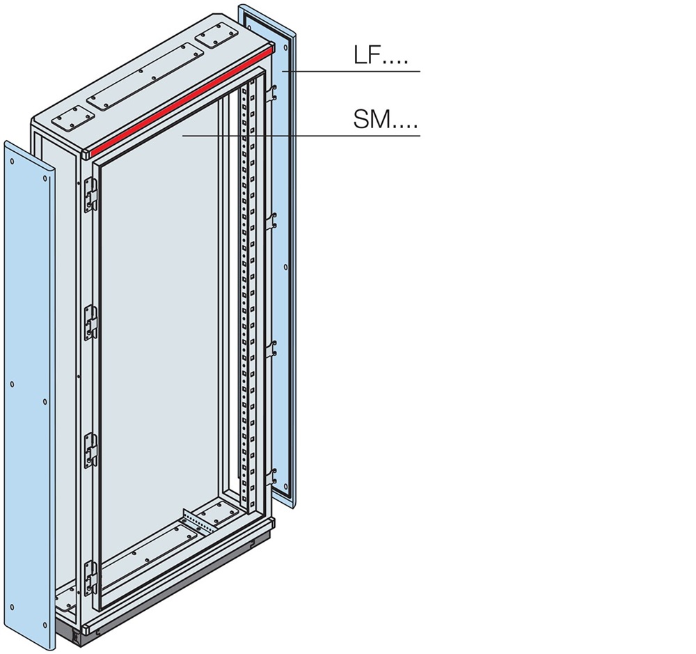 Struttura monoblocco da pavimento 36 moduli DIN L=800mm 2000x195mm (HxP)