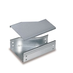 Riduzione destra lamiera zincata H75 300/200 mm per canaline portacavi elettriche industriali e civili