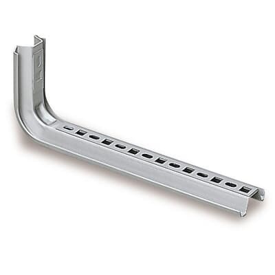 Mensola leggera in metallo zincato 400 mm supporto componenti elettrici professionale