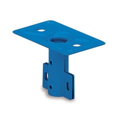 Piastra fissaggio con collare stringitubo zincata 22mm per impianti elettrici interni ed esterni