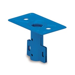 Piastra fissaggio con collare stringitubo zincata 22mm per impianti elettrici interni ed esterni