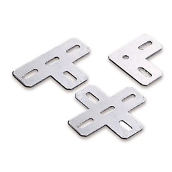 Piastrina a T metallo 4mm zincata montaggio elettrico connessioni robuste
