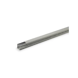 Canale cablaggio PVC 40x60 mm con fessure verticali 4/6, lunghezza 2 m, protezione cavi industriale e civile