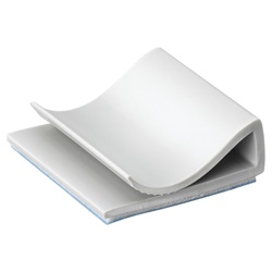 Clip cavo piatto PVC grigio resistente UV 27x25,4 mm per gestione cavi elettrici