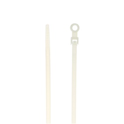 Fascetta fermacavi nylon naturale 50 lb con foro montaggio 208 mm 100 pezzi