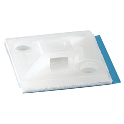 Basetta adesiva 4 vie nylon naturale 12,7x12,7 mm per fissaggi elettrici precisione e affidabilità
