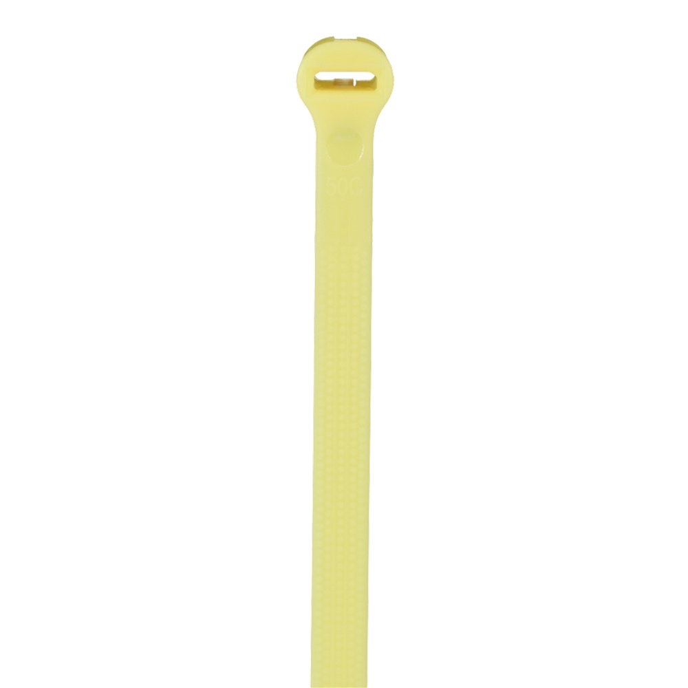 Fascetta fermacavi nylon gialla 186mm resistenza 50lb uso interno industriale