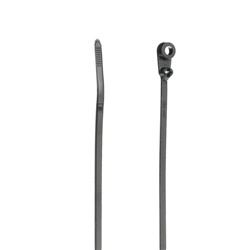 Fascetta nylon 6.6 nera 152mm resistente UV foro montaggio 40lb uso interno ed esterno
