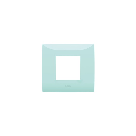Placca incasso 2 moduli verde pastello design moderno per impianti elettrici residenziali e commerciali