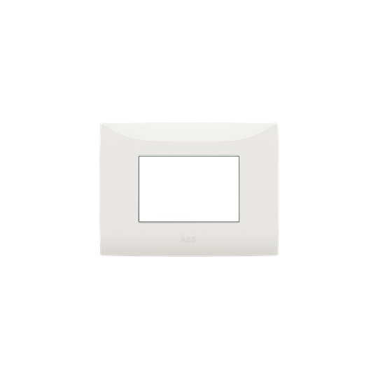 Placca incasso 3 moduli bianco neutro design elegante per impianti elettrici modulari residenziali e professionali