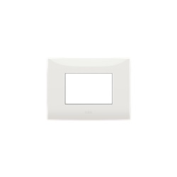 Placca da incasso 3 moduli bianca design elegante per impianti elettrici modulari residenziali e professionali