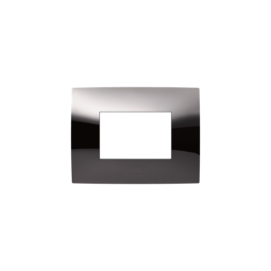 Placca incasso 3 moduli finitura Metal Black lucido design moderno impianti elettrici