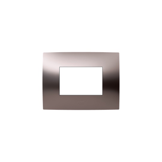 Placca incasso 3 moduli finitura bronzo satinato design elegante residenziale commerciale