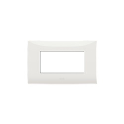 Placca a incasso 4 moduli bianca per installazioni elettriche residenziali e commerciali