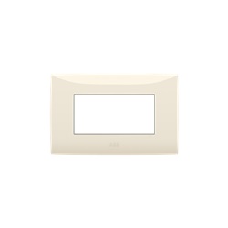 Placca incasso 4 moduli colore sabbia design moderno per ambienti residenziali e commerciali