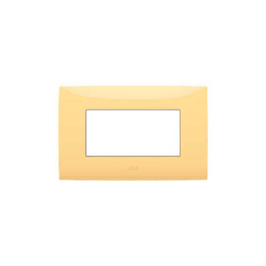 Placca incasso 4 moduli giallo pastello per impianti elettrici residenziali e commerciali