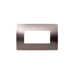 Placca incasso 4 moduli bronzo satinato design elegante per installazioni moderne