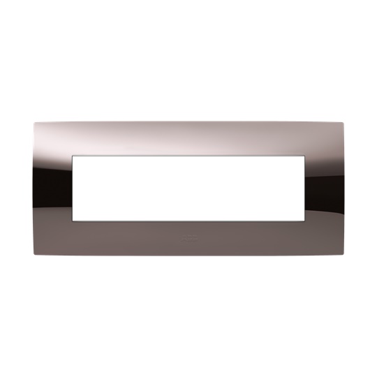 Placca incasso 7 moduli bronzo lucido design modulare per uso residenziale e commerciale