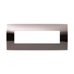 Placca incasso 7 moduli bronzo lucido design modulare per uso residenziale e commerciale