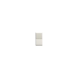 Pulsante elettrico doppio unipolare 16A 250V per impianti residenziali e commerciali colore chiaro