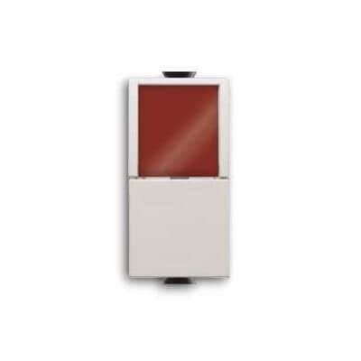 Pulsante unipolare 16A 250V contatto NO diffusore rosso per impianti elettrici