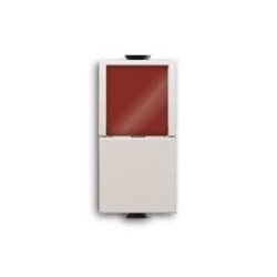 Pulsante unipolare 16A 250V contatto NO diffusore rosso per impianti elettrici
