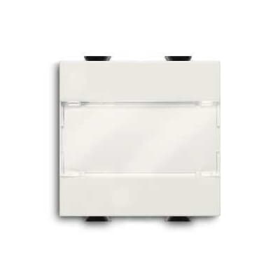 Pulsante unipolare 16A 250V NO con portanome retroilluminato 2 moduli per impianti elettrici civili e industriali serie Chiara