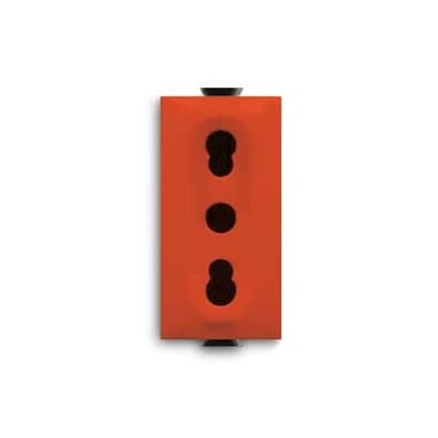 Presa bivalente 2P+T 10/16A 250V P17/P11 rossa per impianti elettrici sicurezza affidabile