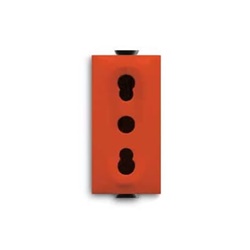 Presa bivalente 2P+T 10/16A 250V P17/P11 rossa per impianti elettrici sicurezza affidabile
