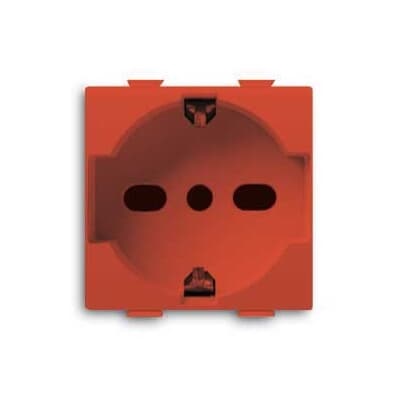 Presa bipolare 2P+T 16A 250V P30/P17 rossa per installazioni elettriche sicure