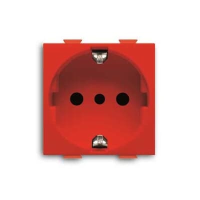 Presa elettrica Unel 2P+T 16A 250V P30 rossa per impianti residenziali e commerciali