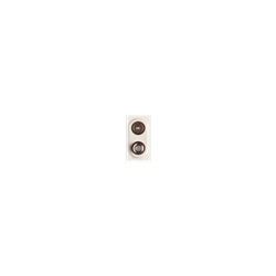 Presa coaxiale demix diretta doppia TV/SAT con connettori IEC maschio ø9,5 mm e F femmina per installazioni domestiche e professionali
