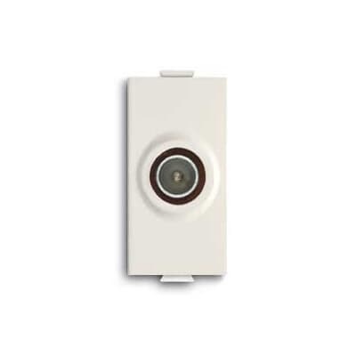 Presa coax passante maschio IEC 9,5 mm attenuazione 18dB per TV/SAT montaggio modulare ambienti residenziali e professionali