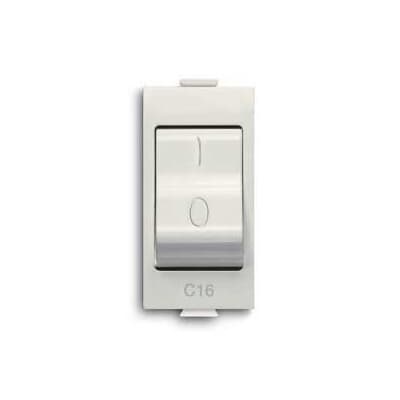 Interruttore automatico modulare 1P+N C16 3kA protezione circuiti elettrici civili industriali