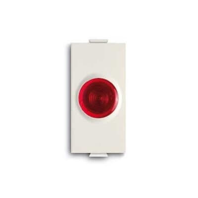 Spia segnalazione luminosa rossa modulare per impianti elettrici civili e industriali senza lampada