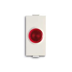 Spia segnalazione luminosa rossa modulare per impianti elettrici civili e industriali senza lampada