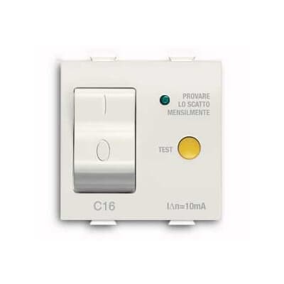 Interruttore differenziale incasso 1P+N 16A 30mA tipo A sicurezza elettrica residenziale commerciale