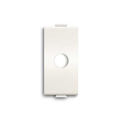 Copriforo elettrico 1 modulo foro 12 mm alta qualità senza alogeni colore chiaro