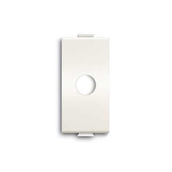 Copriforo elettrico 1 modulo foro 12 mm alta qualità senza alogeni colore chiaro