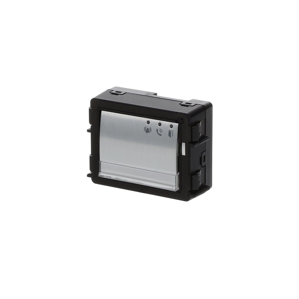 Modulo audio 1/2 pulsanti LED stato alluminio per sistemi comunicazione residenziali e professionali