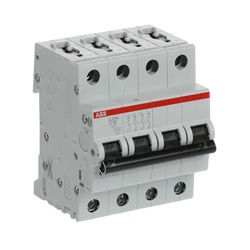 Interruttore automatico 4 poli S204L C10 10A 4,5kA protezione impianti elettrici residenziali industriali