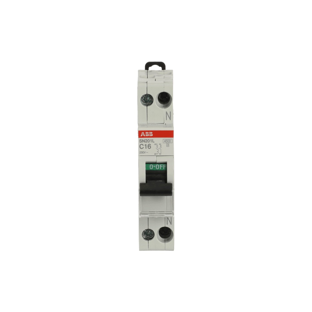 Interruttore automatico unipolare SN201L C16 16A protezione sovraccarico cortocircuito uso residenziale commerciale