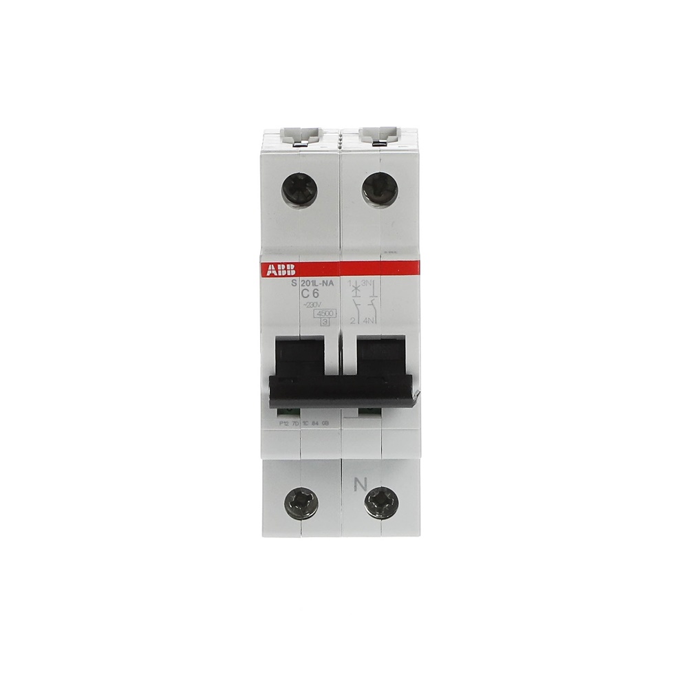 Interruttore automatico Miniature Circuit Breaker S200L 1P+N 6A C 4,5kA uso civile e industriale