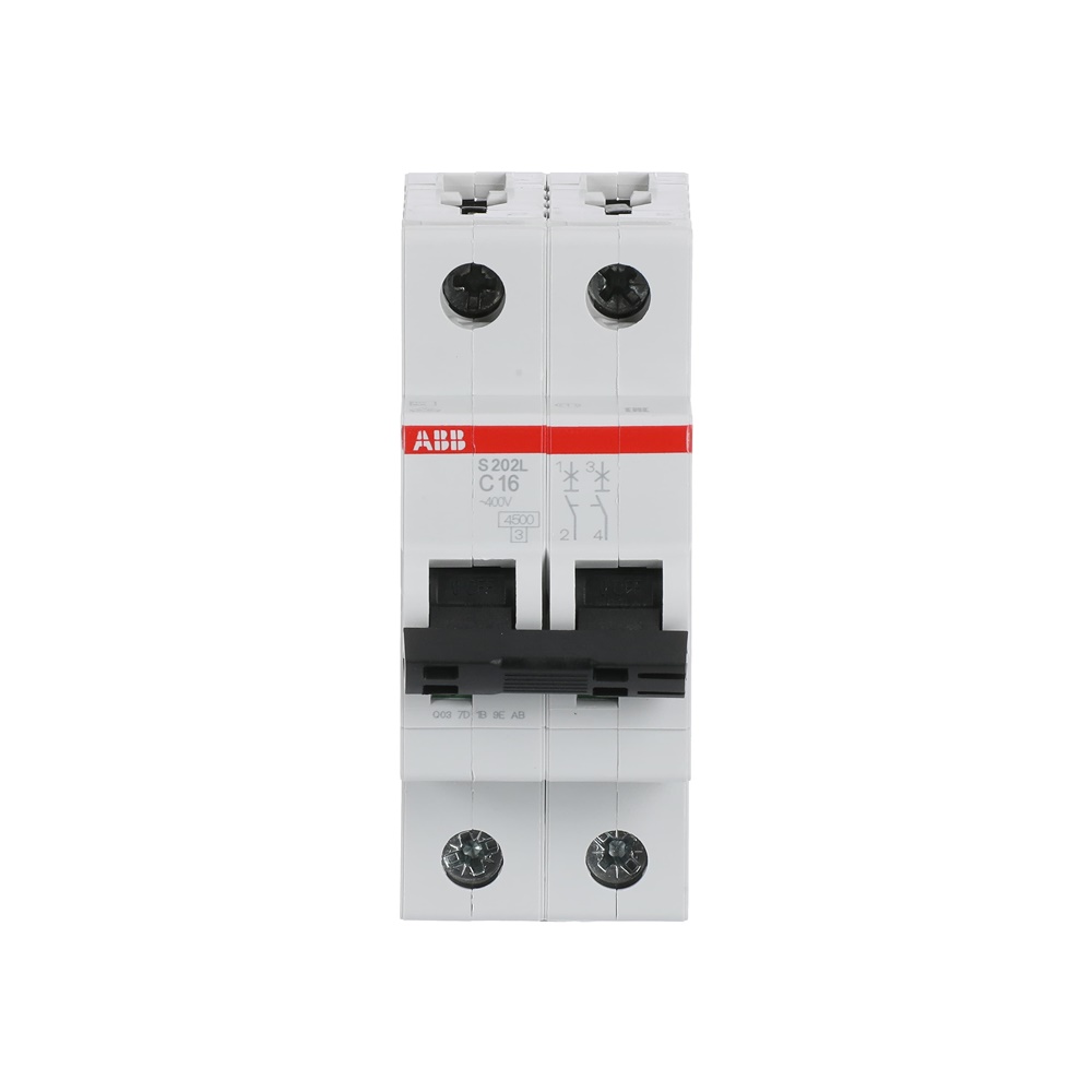 Interruttore automatico S202L 2P 16A C-Char 4,5kA protezione impianti residenziali e commerciali