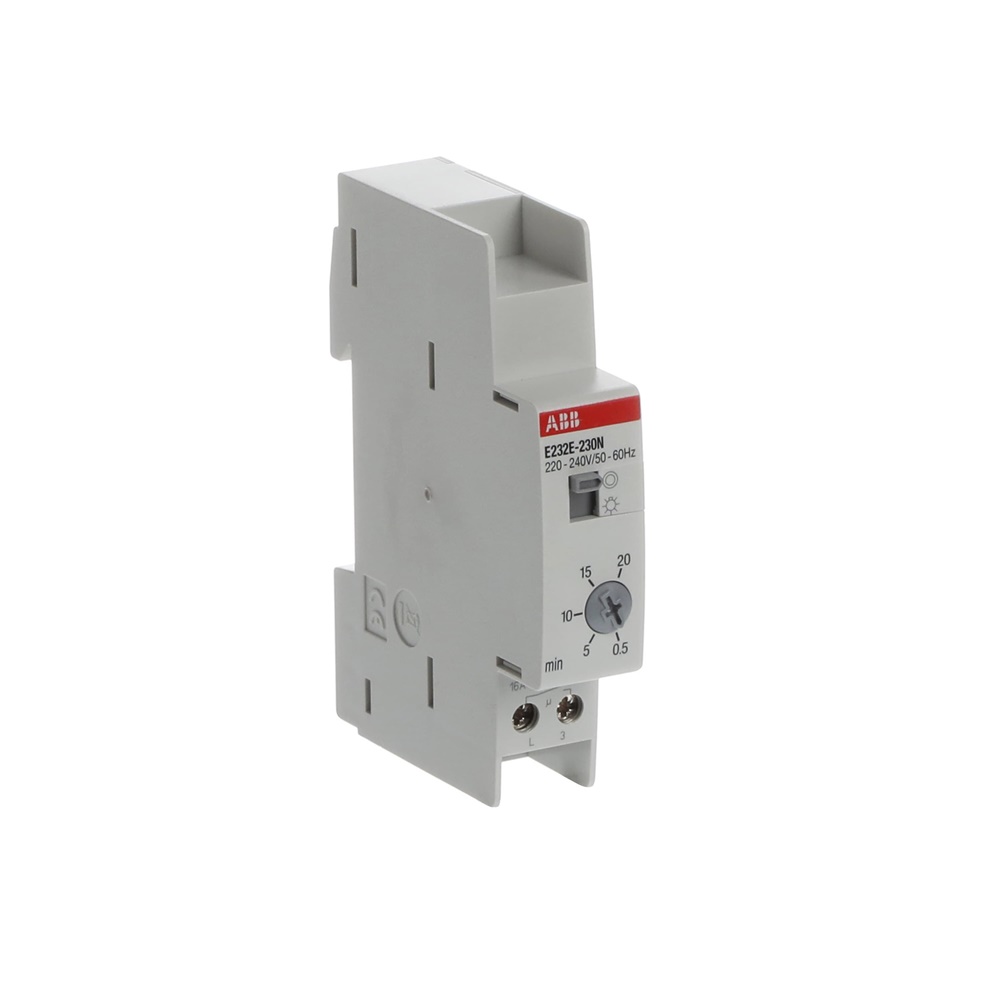 Interruttore temporizzato elettronico E 232 E-230N per illuminazione scale, controllo accensione ritardata, installazione semplice, risparmio energetico, uso domestico e professionale