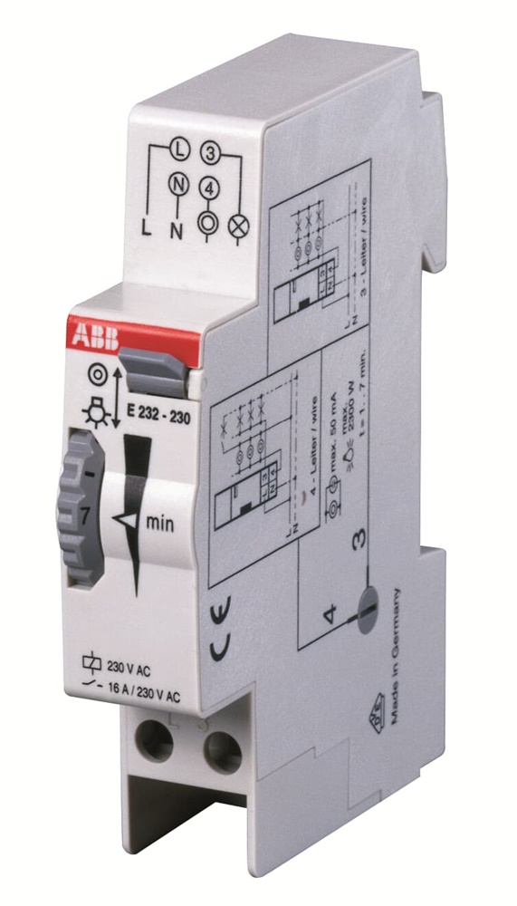 Interruttore luci scale elettromeccanico 230V con temporizzatore regolabile per impianti domestici e professionali