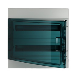Consumer unit MISTRAL65 36 moduli 2 file IP65 porta trasparente montaggio a parete