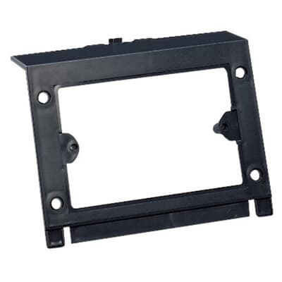 Supporto universale resistente per 3 dispositivi modulari, uso elettrico, montaggio stabile e versatile