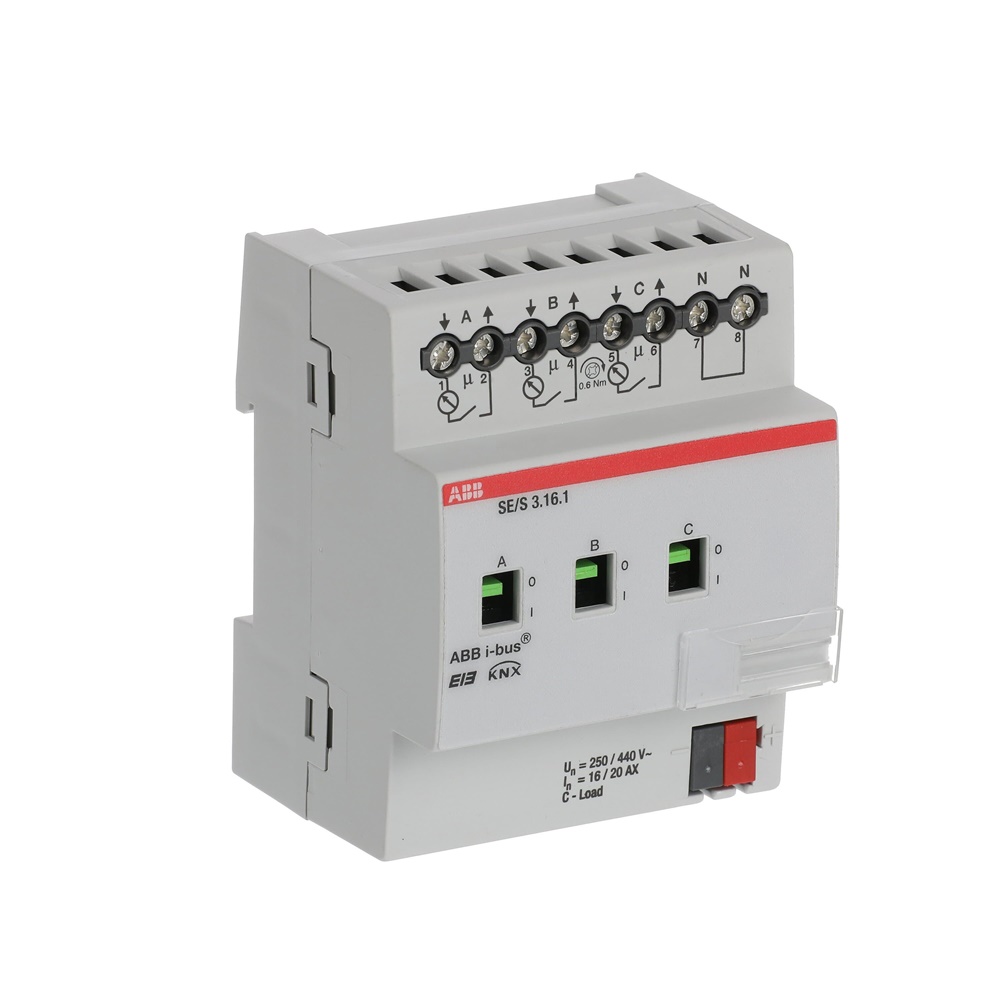 Energy Actuator 3-fold 16/20 A monitoraggio consumo e controllo carichi resistivi induttivi capacitive